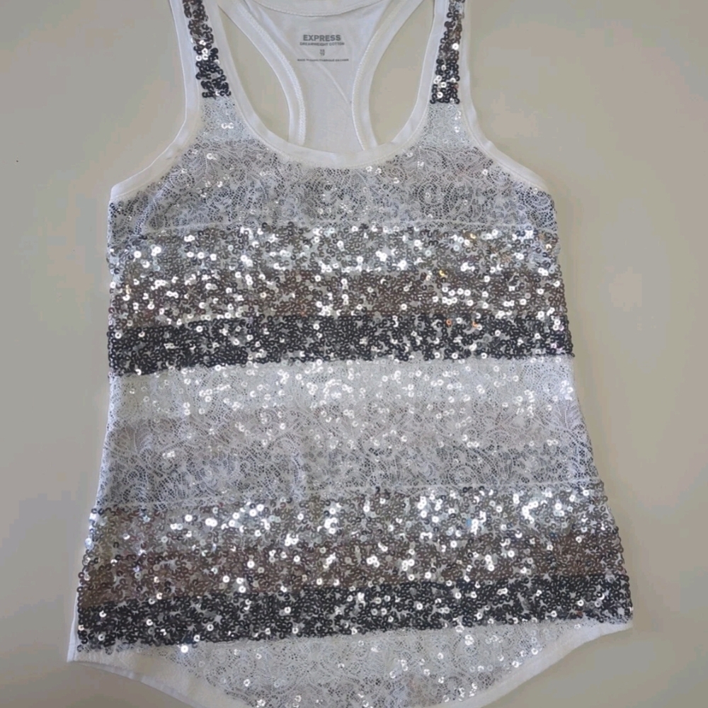 Express Sequin Tank Top